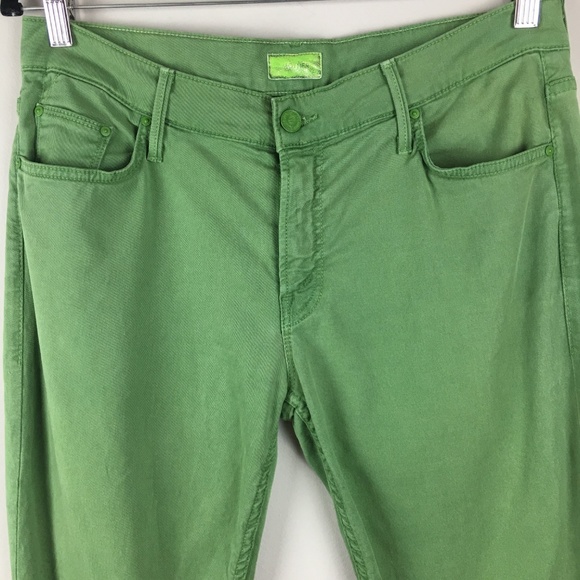 mother the dropout boyfriend green jeans sz 29 - Picture 3 of 8